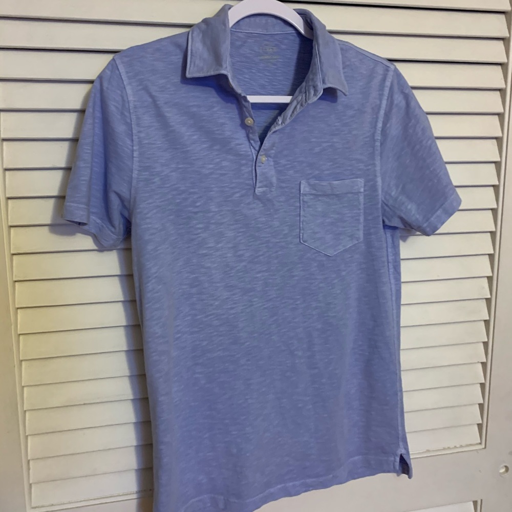 J Crew Light Wash Purple Collared Shirt